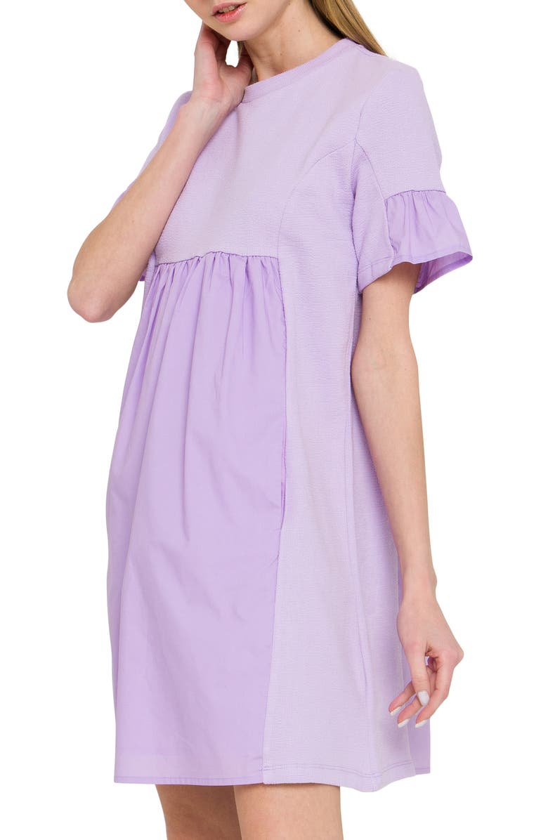 English Factory Solid Minidress, Alternate, color, Lilac