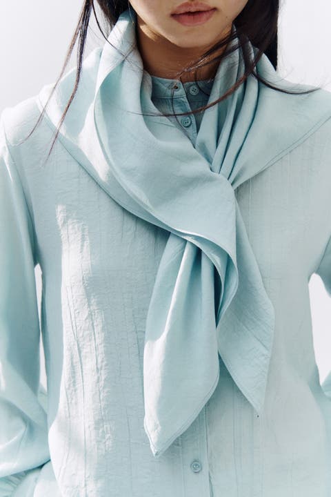 Scarf-detail Shirt