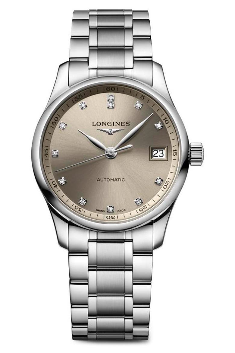 Master Automatic Bracelet Watch, 34mm, Main, color, CHAMPAGNE