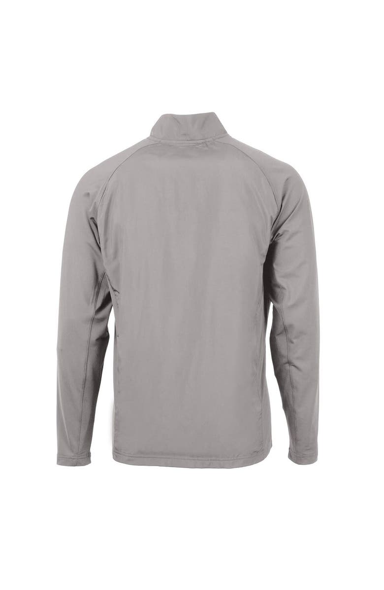 Cutter & Buck Men's Cutter & Buck Gray George Mason Patriots Adapt Eco Knit Hybrid Recycled Big & Tall Full-Zip Jacket, Alternate, color, 