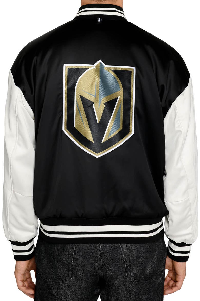 Vegas Golden Knights Bomber Jacket, Alternate, color, BLACK