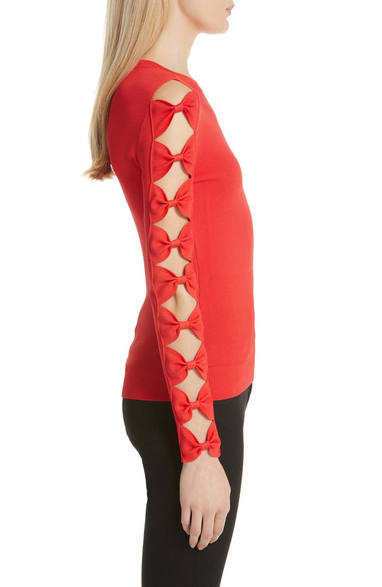 Ted Baker London Yonoh Cutout Sleeve Sweater, Alternate, color, 