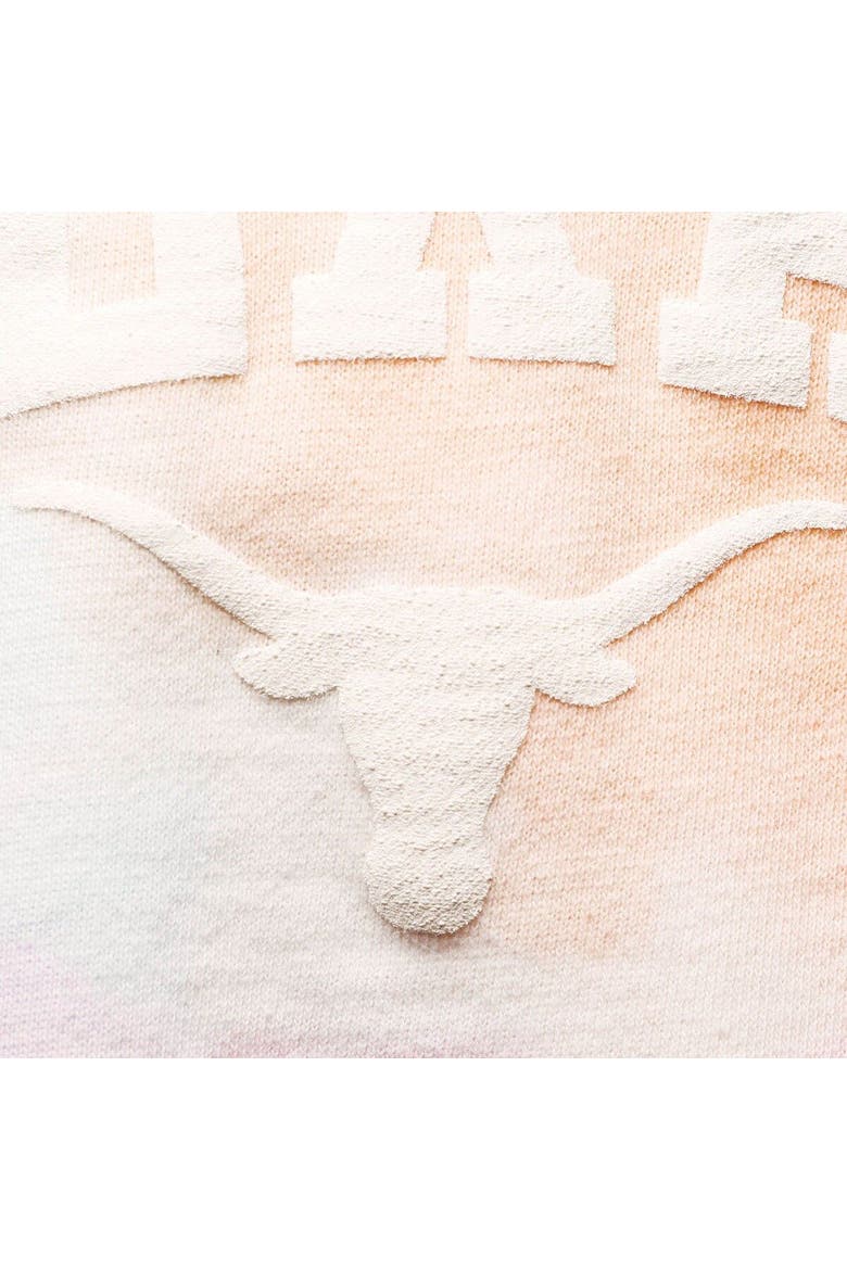 Women's League Collegiate Wear Pink/White Texas Longhorns Tie-Dye Cropped Pullover Hoodie, Alternate, color, Pink
