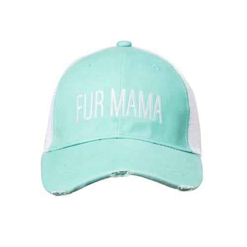 Totalee Gift Fur Mama Baseball Hat Cotton Blue