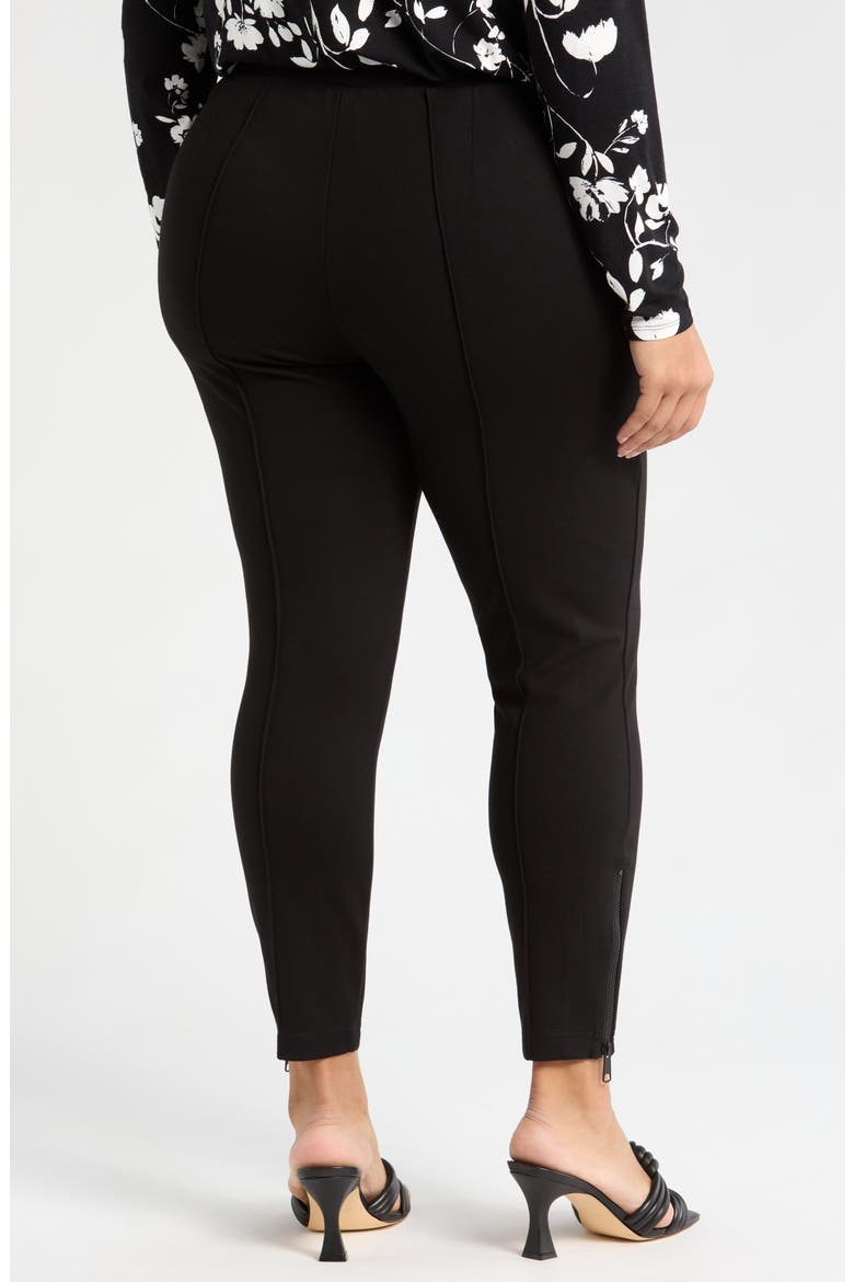 Moro Pintuck Pleat Pull-On Pants, Alternate, color, BLACK