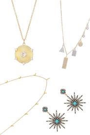 Adornia 4-Piece Mixed Necklace & Earrings Set
