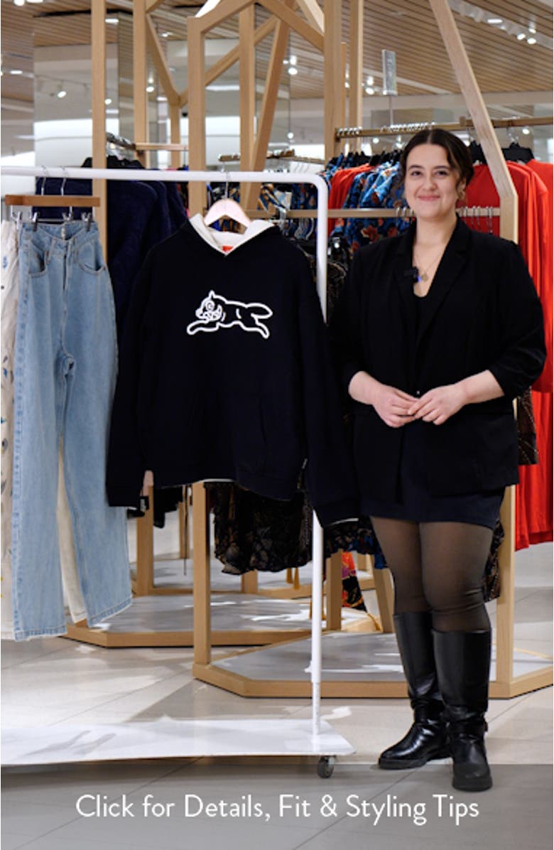 Oasis Running Dog Logo Reversible Graphic Hoodie, sales video thumbnail