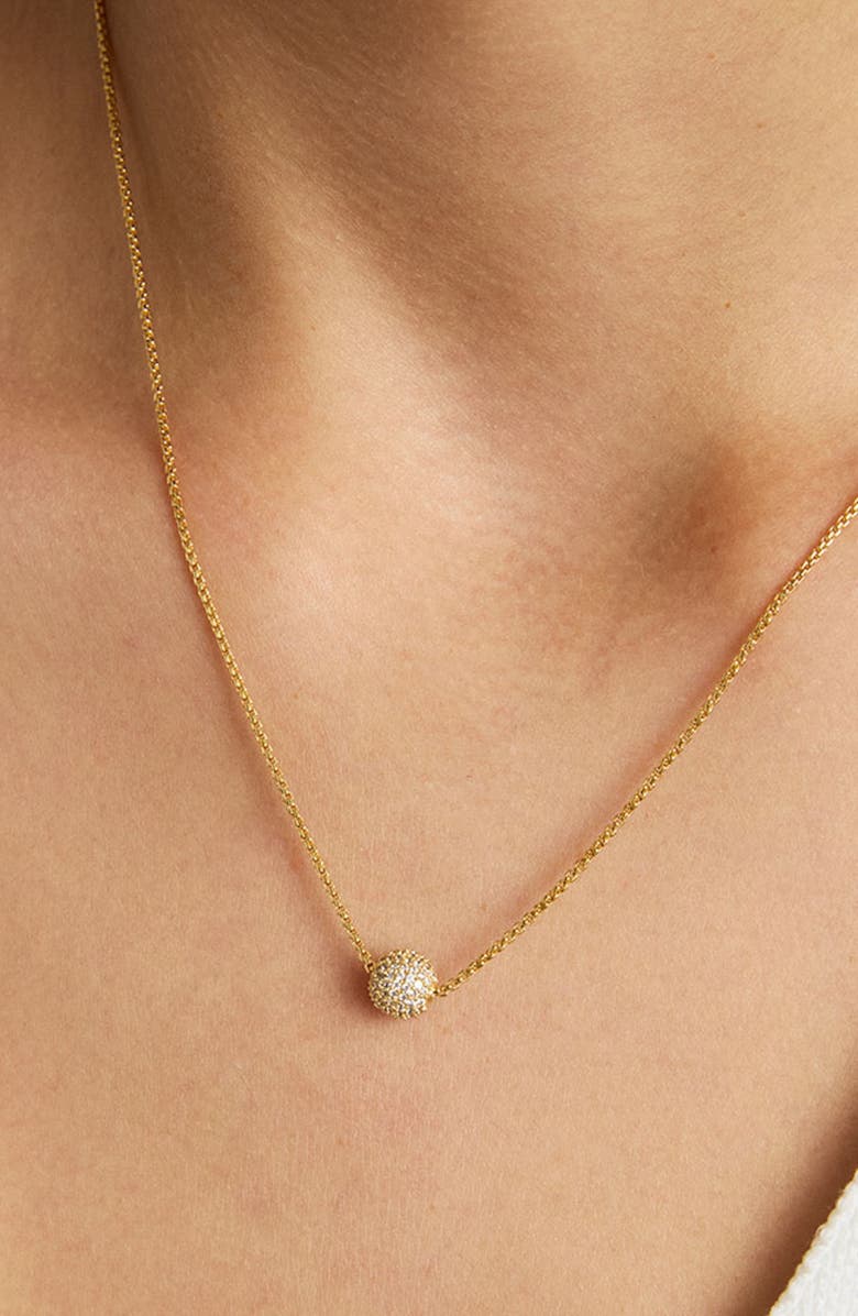 Dean Davidson Giselle Pavé Pendant Necklace, Alternate, color, White Topaz/ Gold