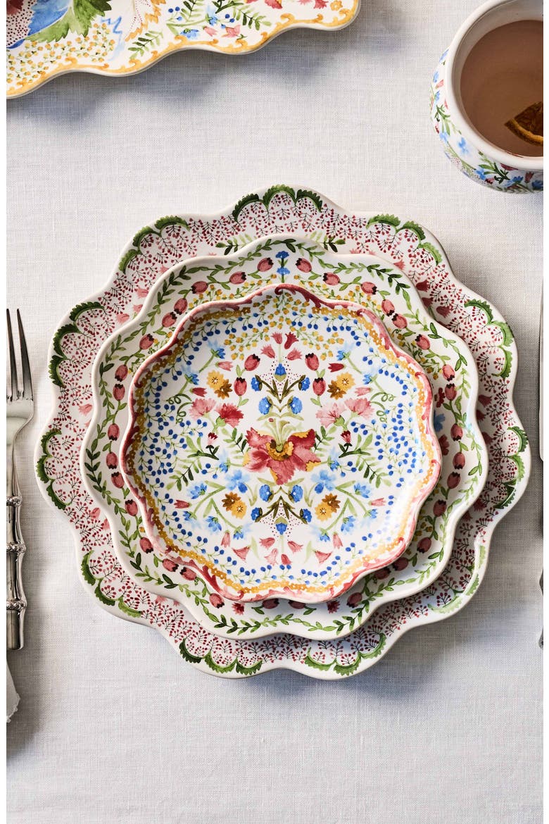 Sofia Set of 4 Side/Cocktail Plates, Alternate, color, MULTI ORANGE