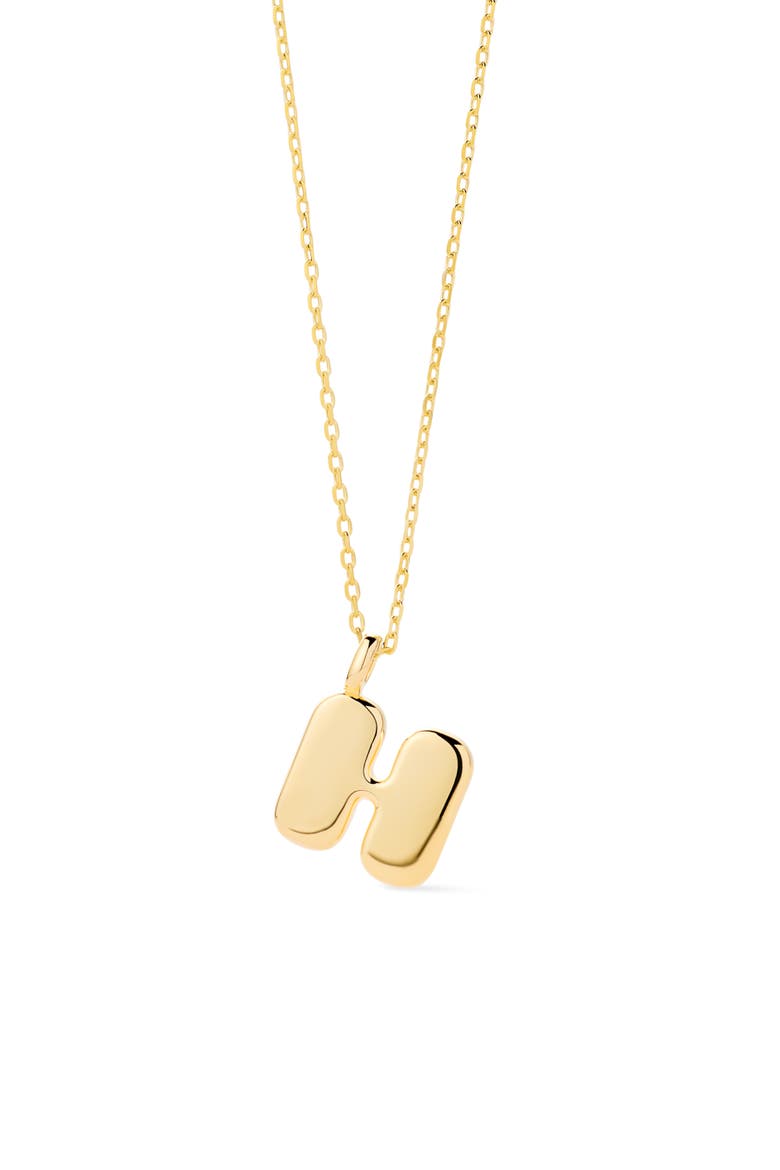 Letter Necklace - Bubble Letter Necklace, Main, color, H