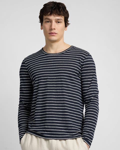 Stretch Linen Jersey Long Sleeve Tee