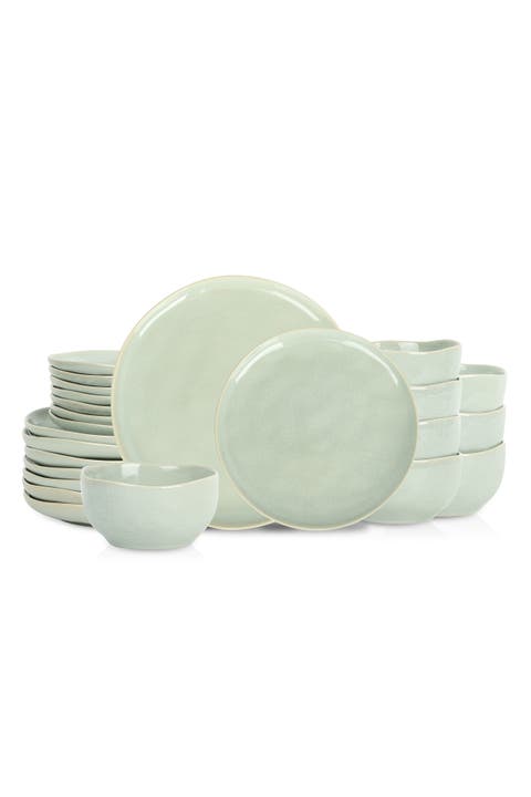 Mirella Stoneware 24-piece Dinnerware Set