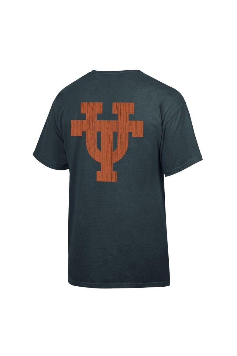 Men's Comfort Wash Charcoal Texas Longhorns Vintage Logo T-Shirt, Alternate, color, Charcoal