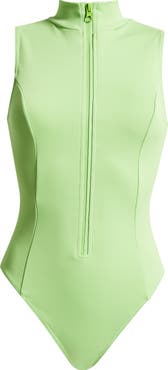 Good American Compression Zip-Up One-Piece Swimsuit