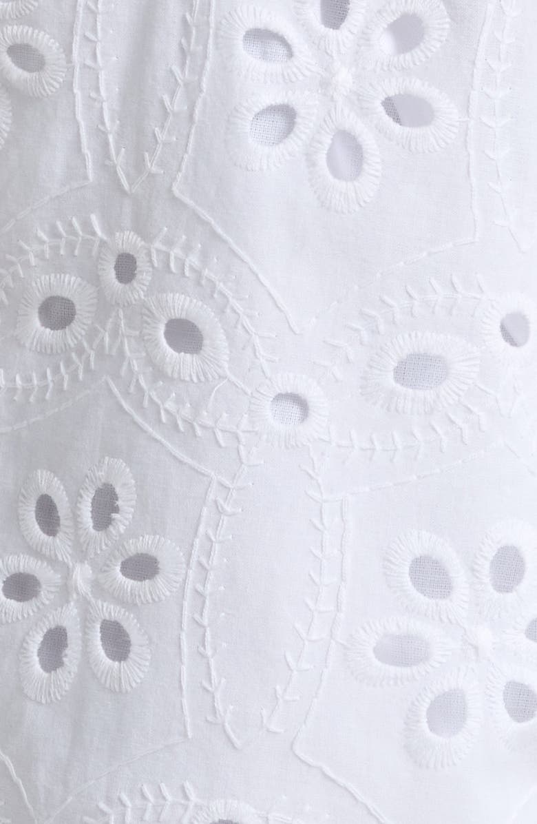 Agua Bendita Watts Eyelet Cover-Up Shorts, Alternate, color, White