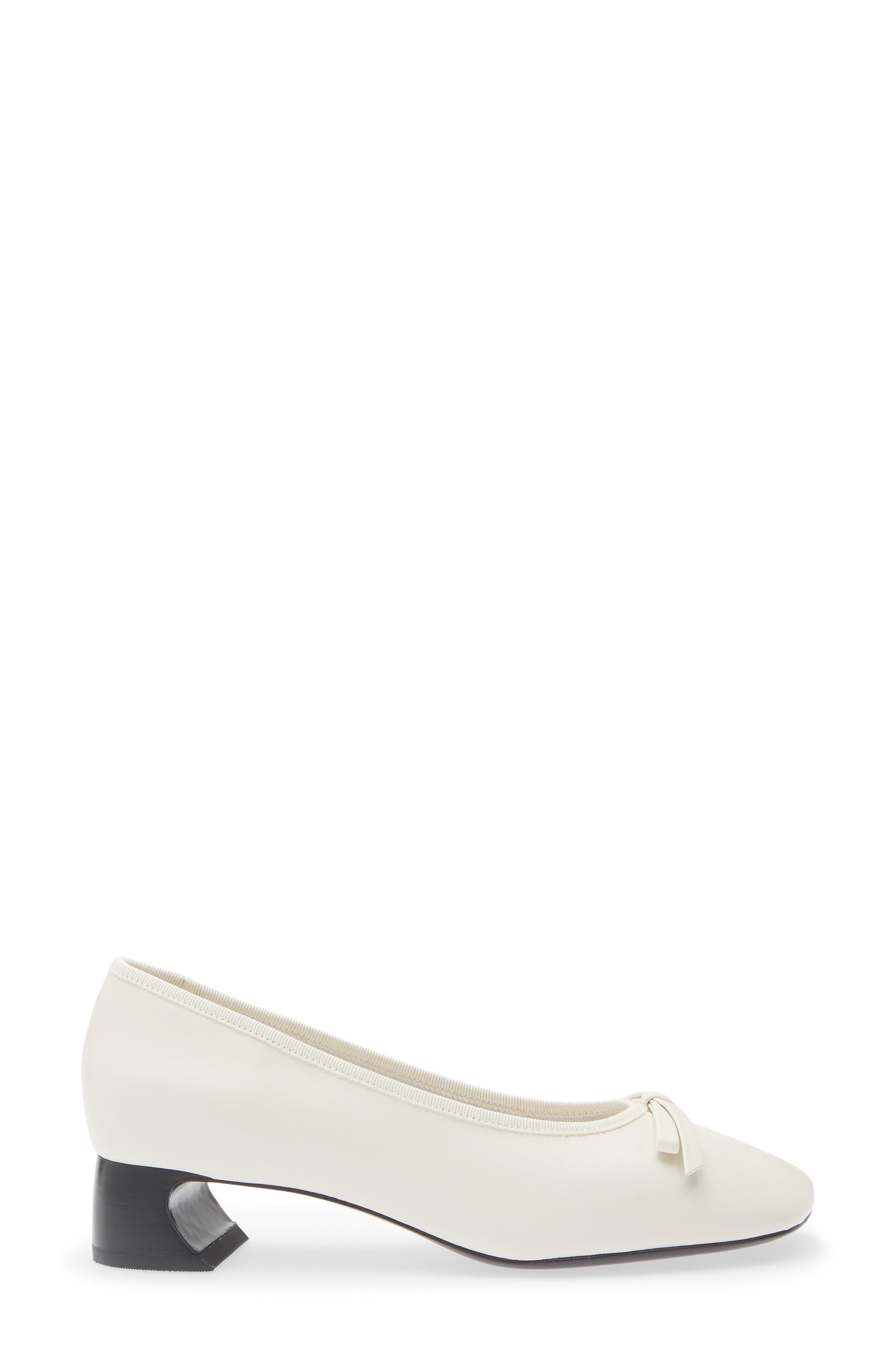 3.1 Phillip Lim Block Heel Ballerina Pump, Alternate, color, Antique White