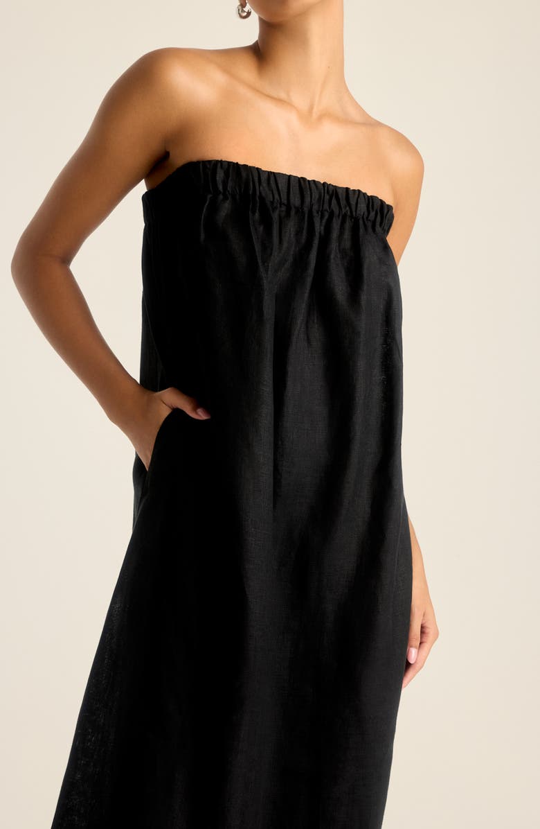 Vitamin A<sup
®</sup
 Soleil Strapless Linen Cover-Up Dress, Alternate, color, 