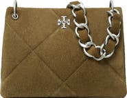 Tory Burch Small Kira Quilted Suede Shoulder Bag