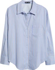 MANGO Fontana Striped Button-Up Shirt
