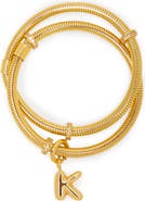 SAACHI Bubble Charm Initial Bracelet