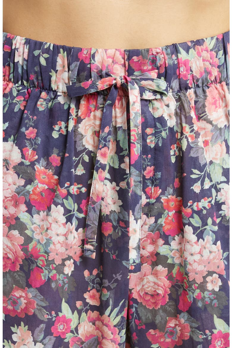 Grace Cotton & Silk Short Pajamas, Alternate, color, GRACE FLORAL