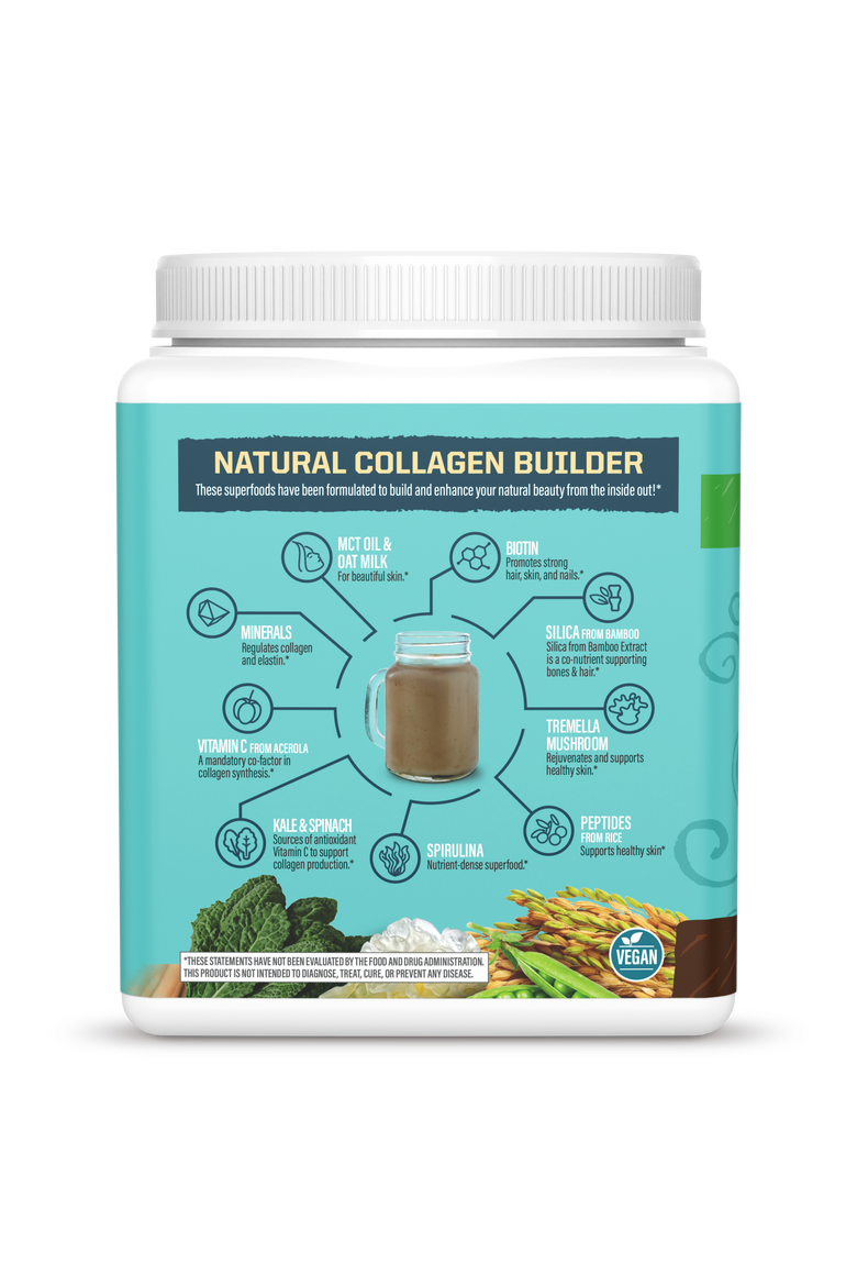 Organic Collagen Builder Powder, Chocolate Fudge, 495g tub, Alternate, color, No Color