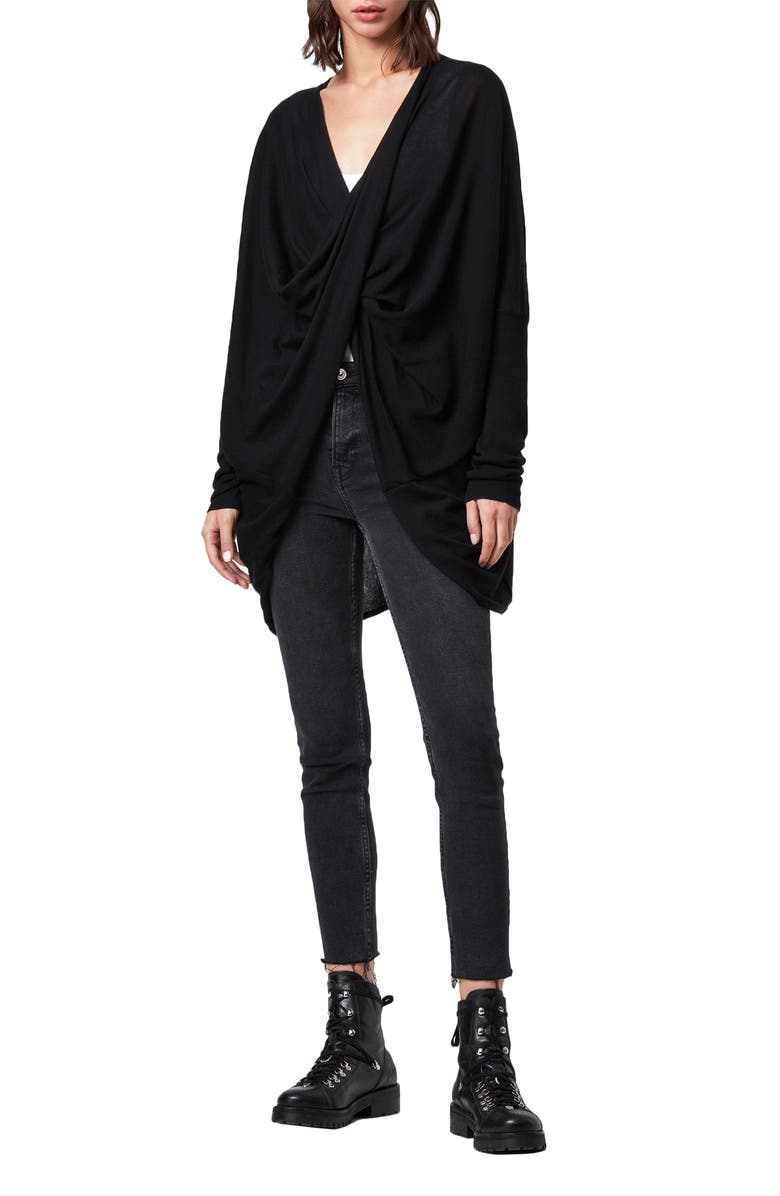 AllSaints Itat Shrug Cardigan, Alternate, color, 