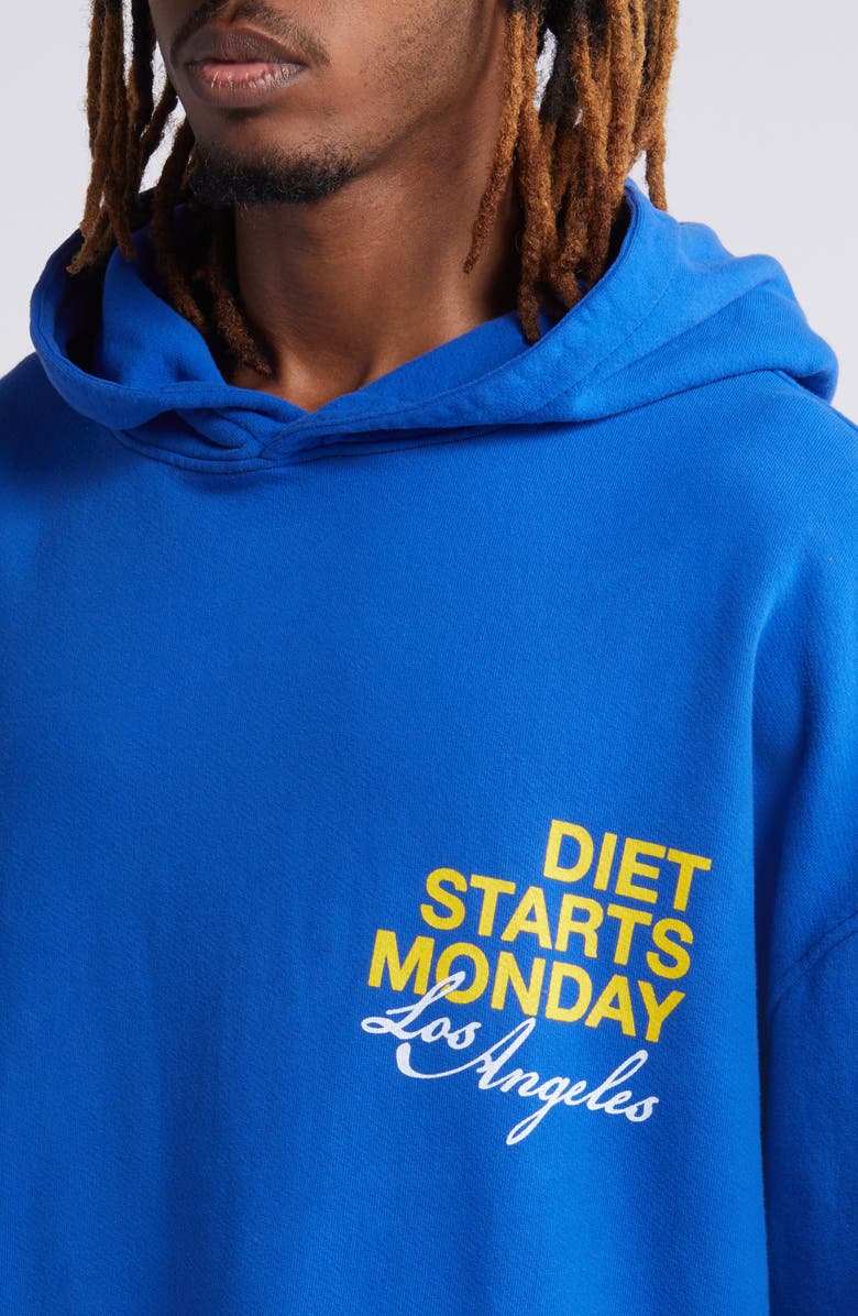 DIET STARTS MONDAY LA Cotton Graphic Hoodie, Alternate, color, 