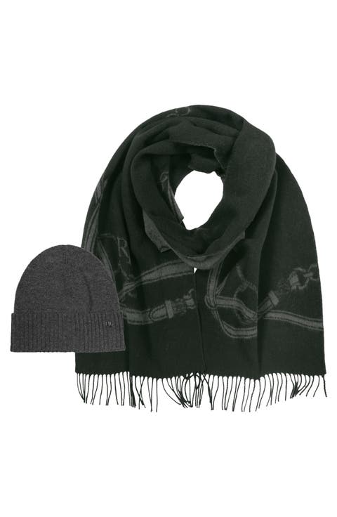 Equestrian Scarf & Beanie Set