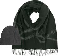 Lauren Ralph Lauren Equestrian Scarf & Beanie Set