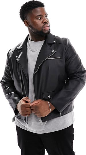ASOS DESIGN Faux Leather Biker Jacket Nordstrom