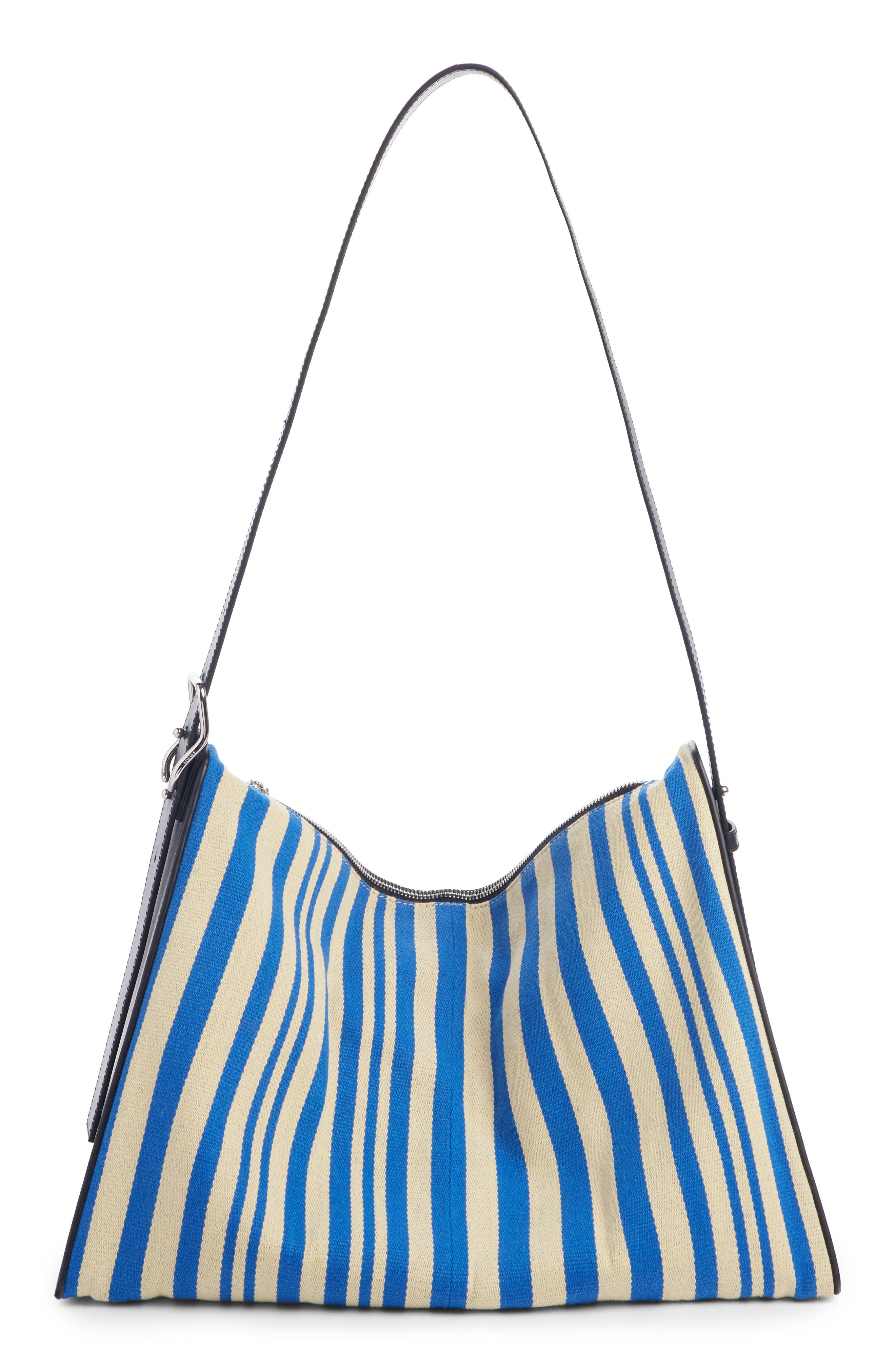 Loewe Berlingo Stripe Canvas Crossbody Bag, Main, color, 