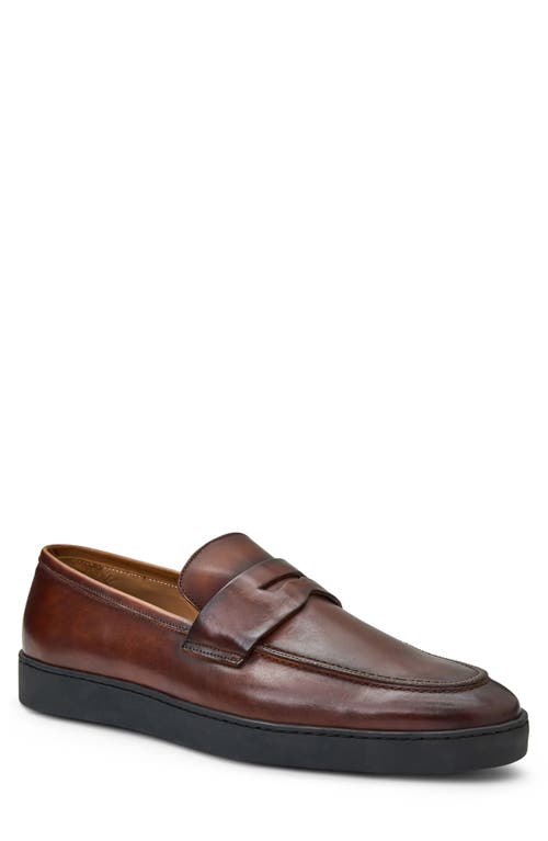 Bruno Magli Prato Penny Loafer In Cognac/black