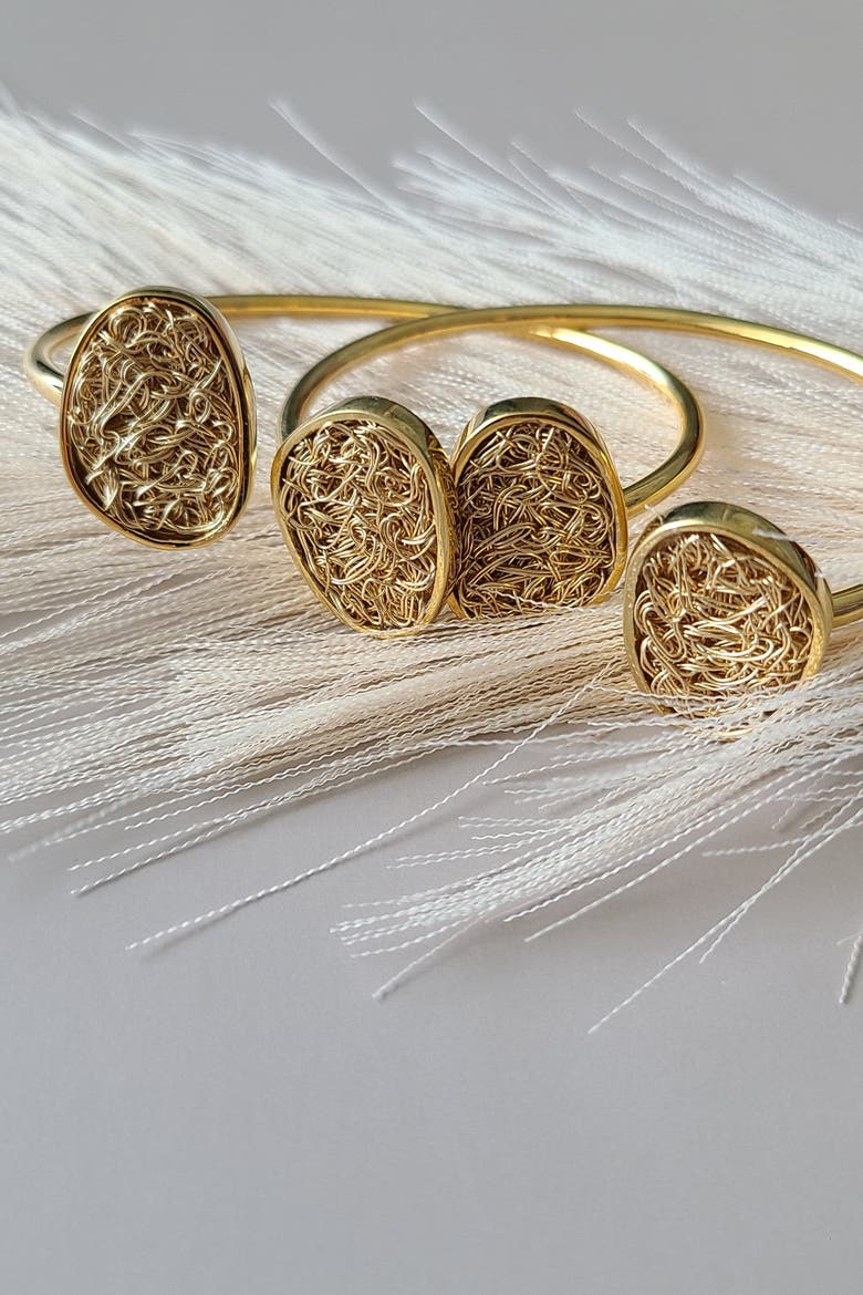 Element Bangle Bracelet, Alternate, color, Gold