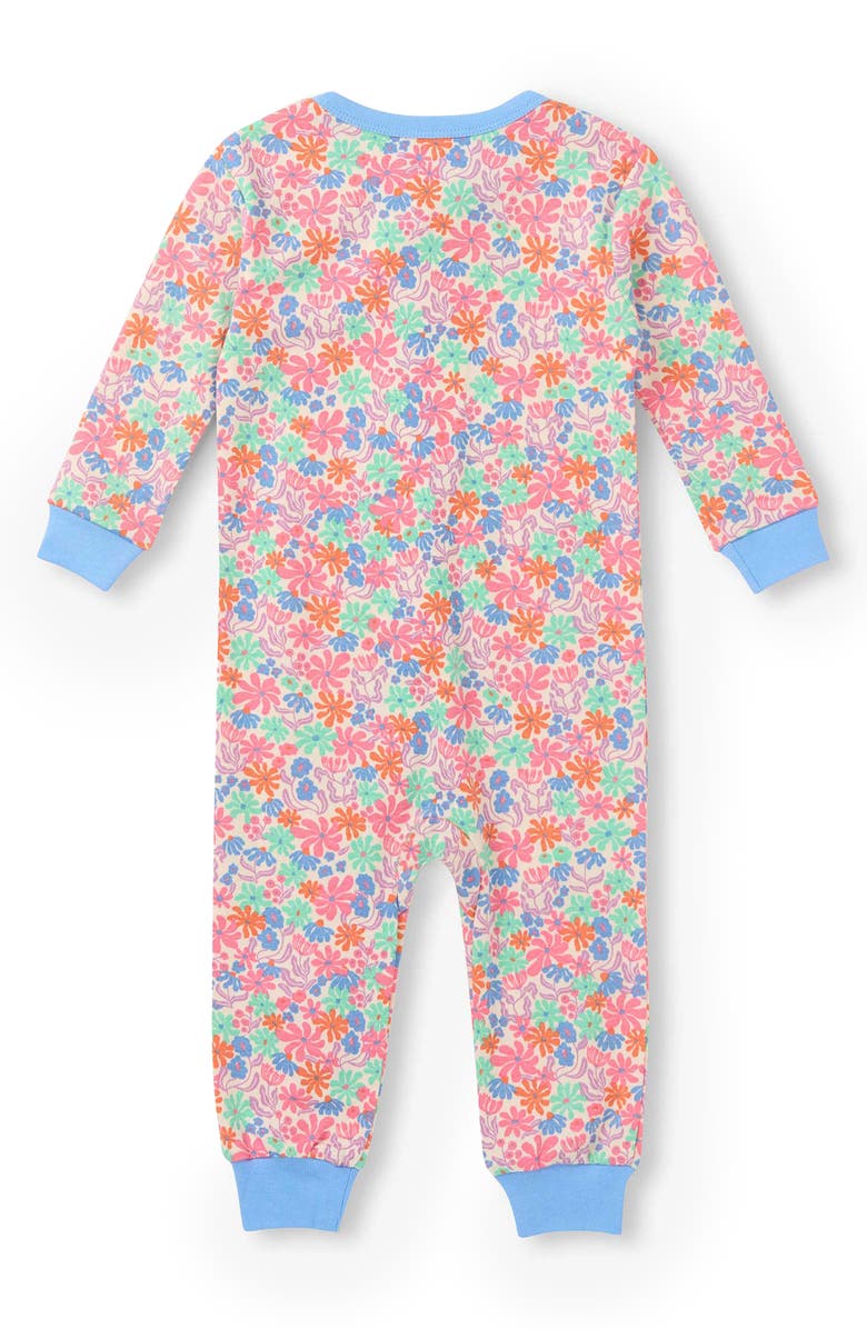 Hatley Whimsical Floral Cotton Romper, Alternate, color, 