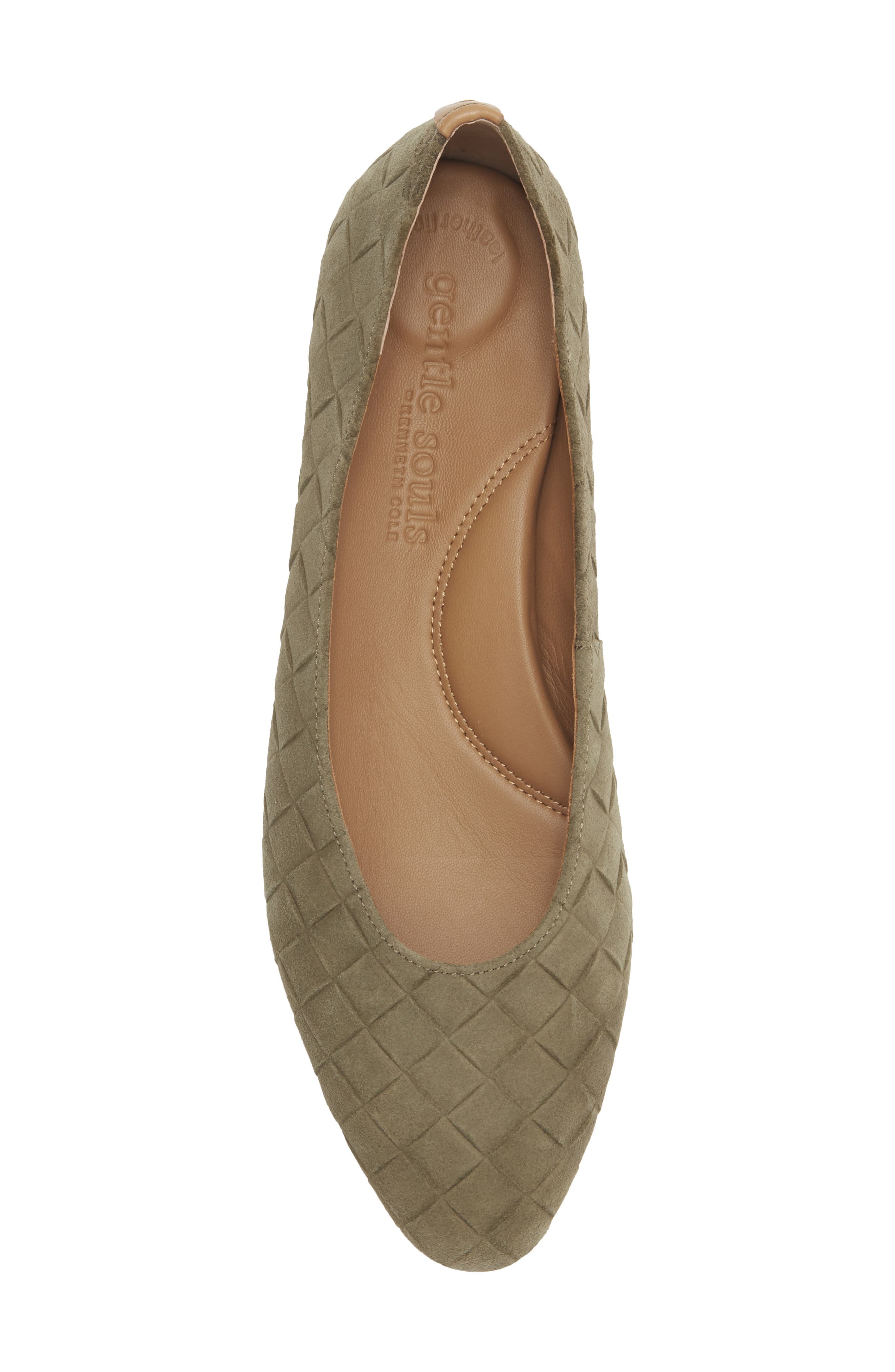 Awilla Embossed Flat, Alternate, color, ALGAE SUEDE