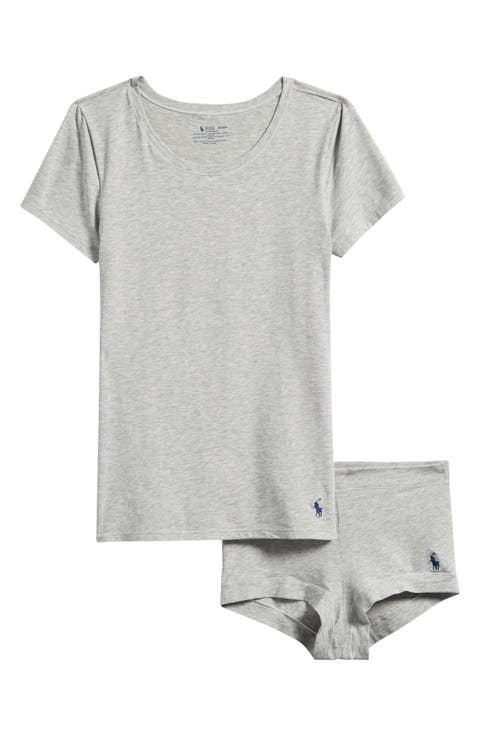 Cotton Blend T-Shirt & Boyshorts Set
