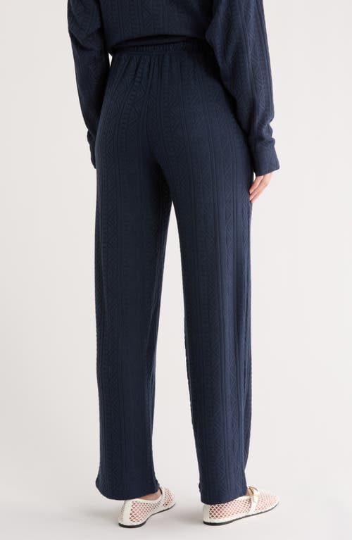 Splendid Textured Knit Pants In Blue