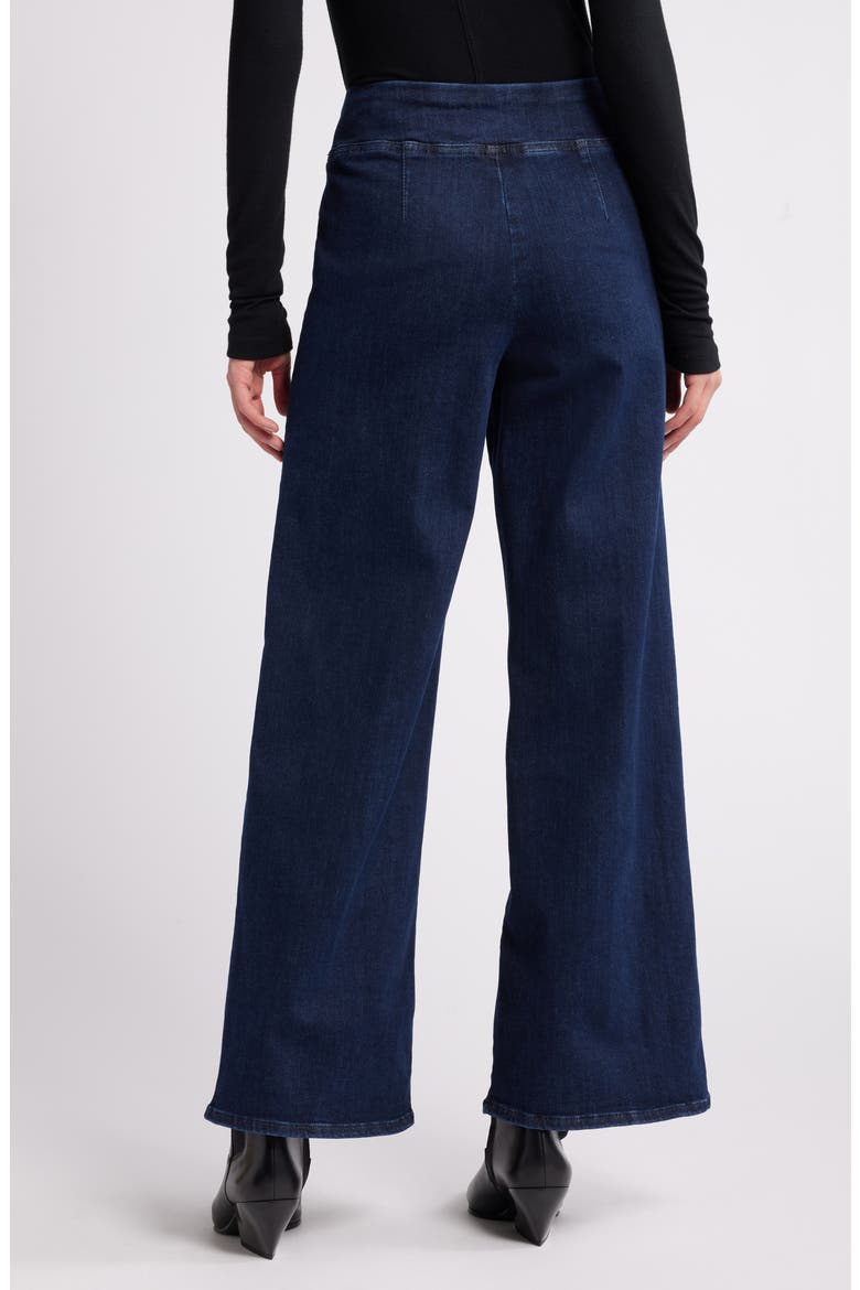 Jet Set Slim Palazzo Pull-On Jeans, Alternate, color, KELLER