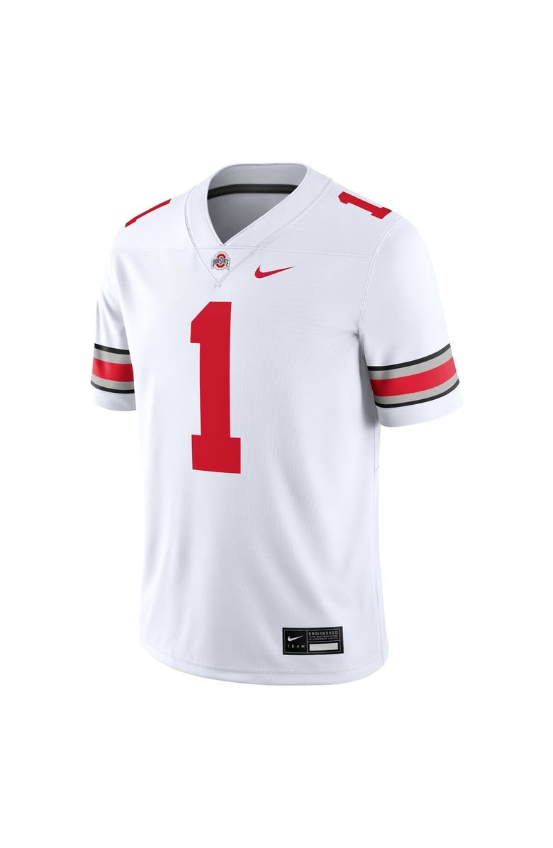 Nike Men's Nike #1 White Ohio State Buckeyes Game Jersey, Alternate, color, White