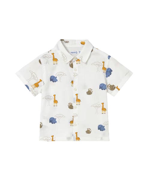 Mayoral Kids' Safari Shirt In White