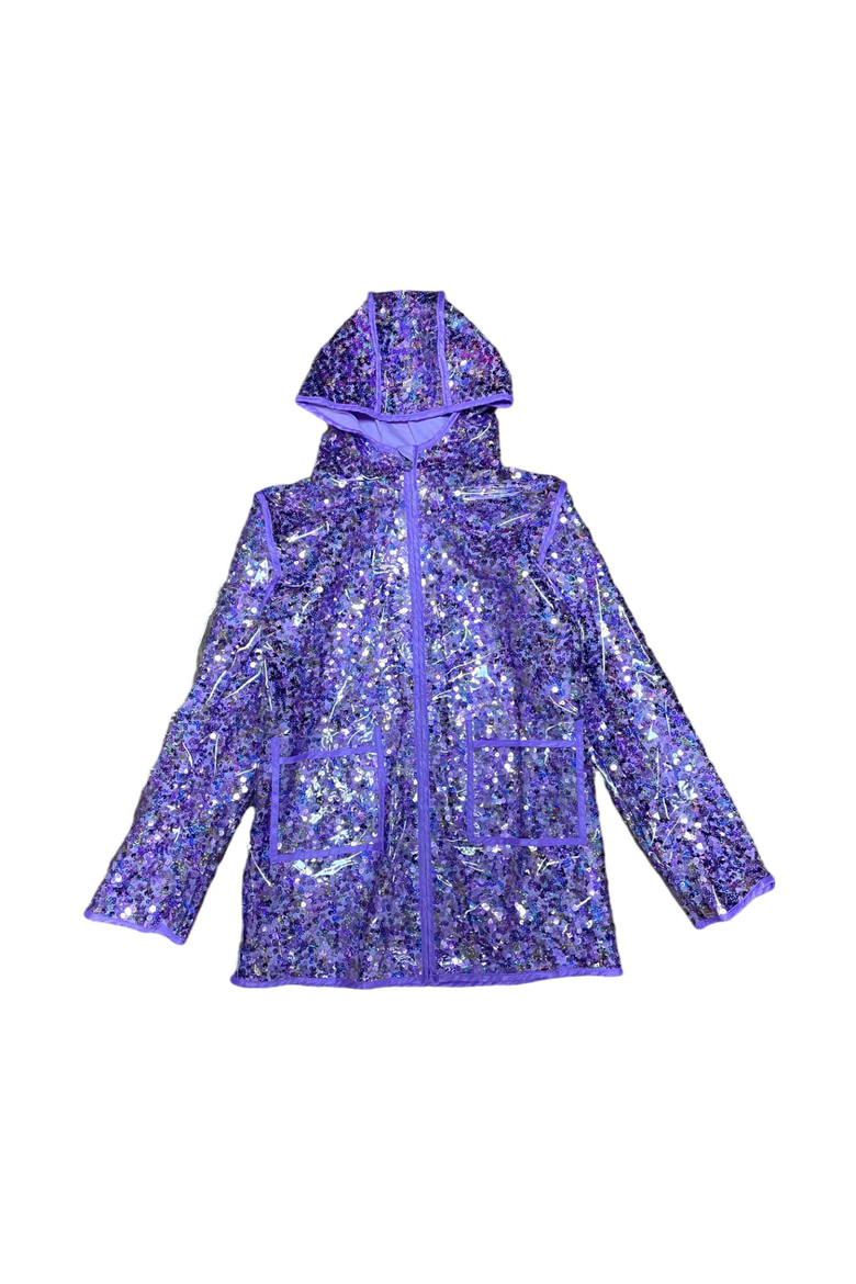 Sequin Magic Rain Jacket, Main, color, Purple