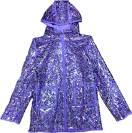Lola + The Boys Sequin Magic Rain Jacket
