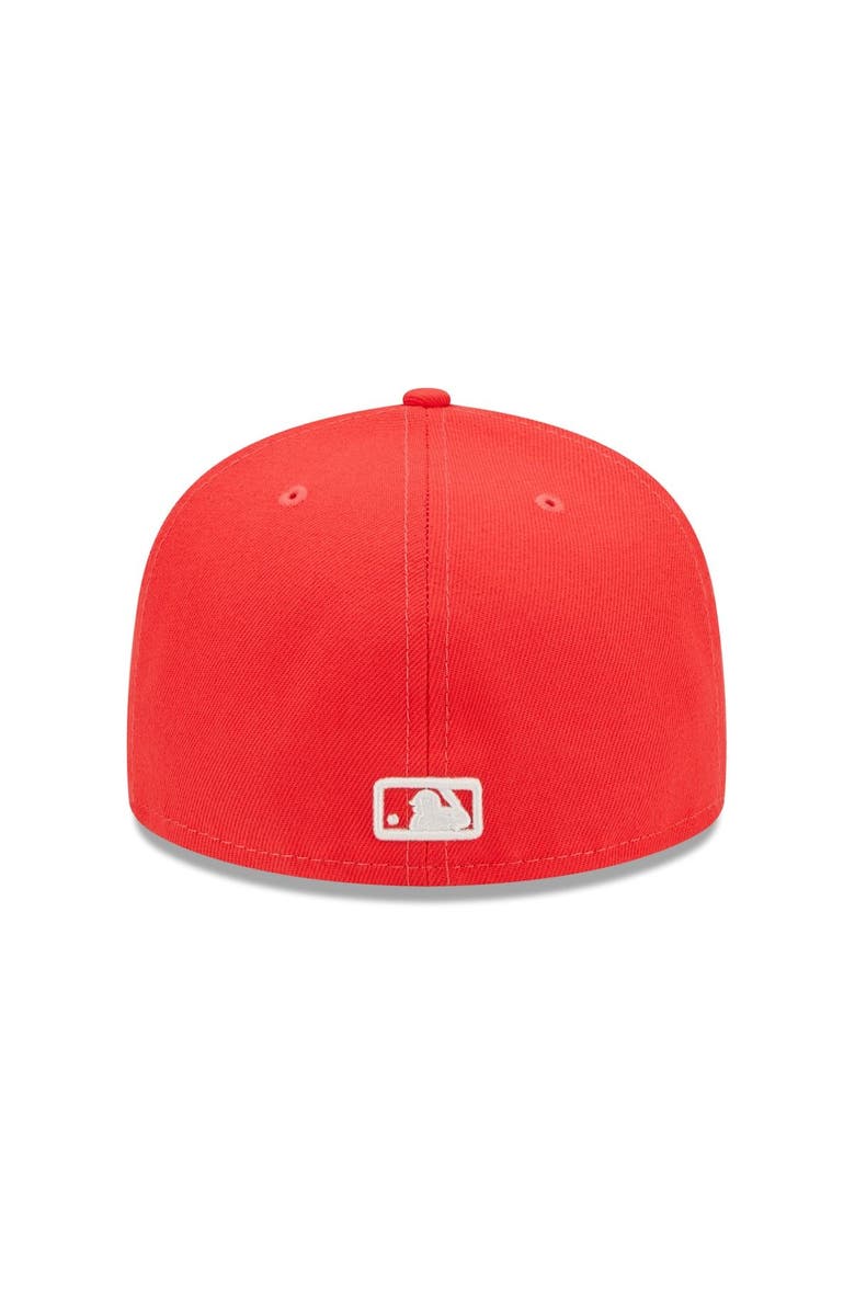 New Era Men's New Era Red Washington Nationals Lava Highlighter Logo 59FIFTY Fitted Hat, Alternate, color, Red