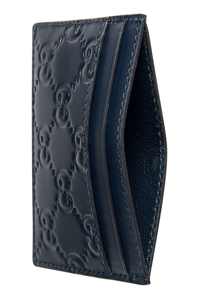 Dorian Leather Card Case, Alternate, color, BLUE