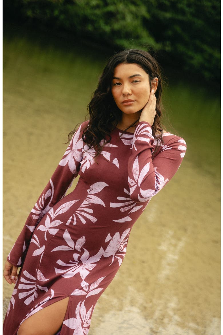 billabong long sleeve dress Billabong Women's In Ur Dreams Graphic Long-Sleeve Mini Dress  SoHa Surf  Shop