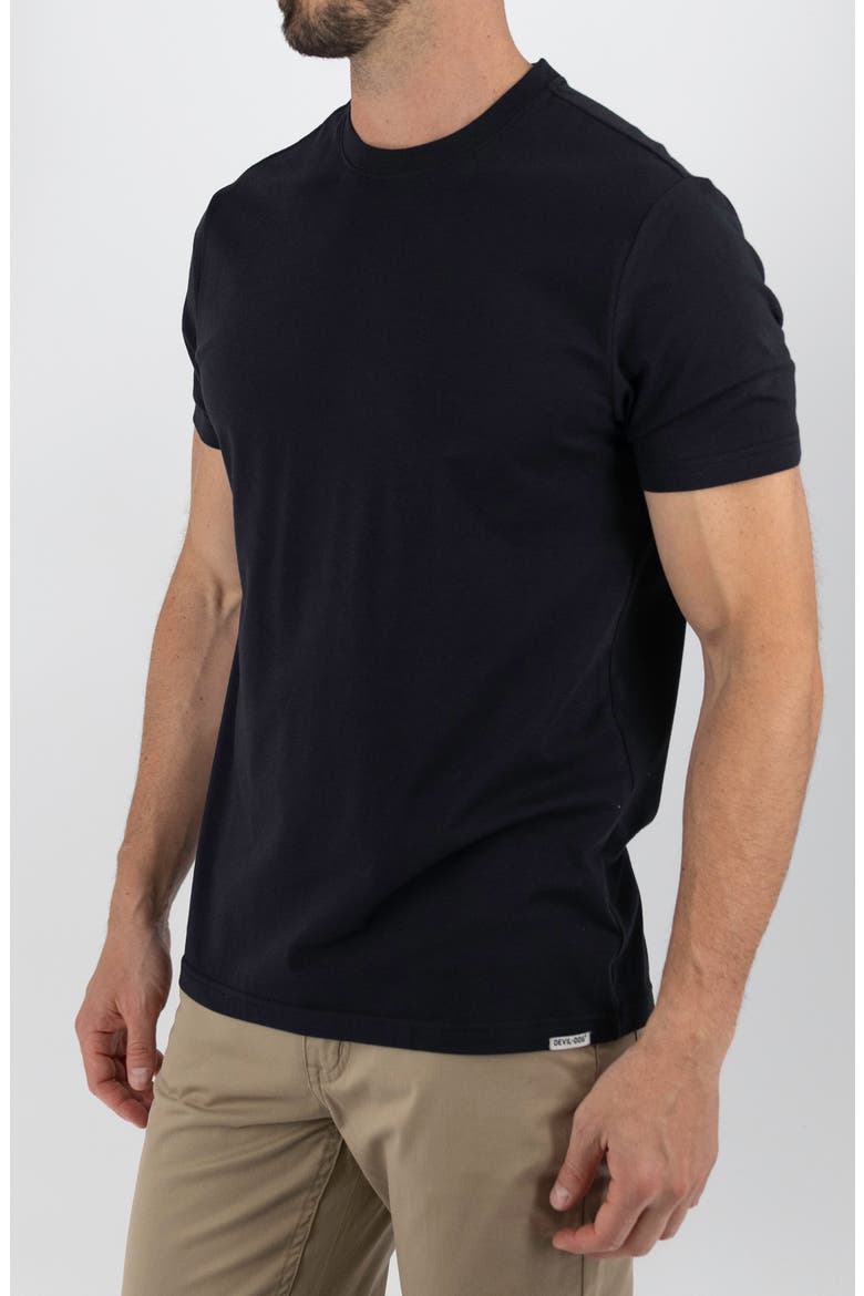 Feeder Stripe T-Shirt, Alternate, color, MELANGE BLACK