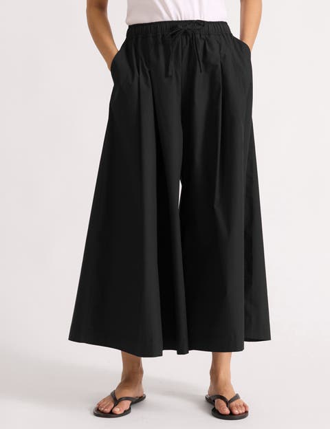 Cotton Super Wide Leg Culottes