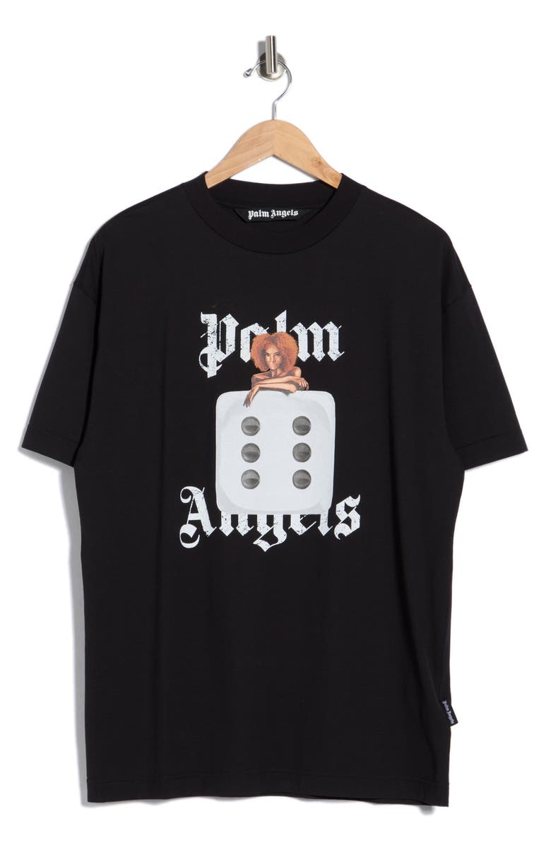 Palm Angels Dice T-Shirt, Main, color, Black White