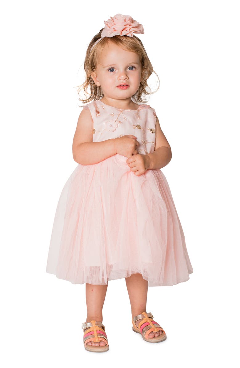 Popatu Kids' Sequin & Embroidered Bodice Tulle Dress, Alternate, color,